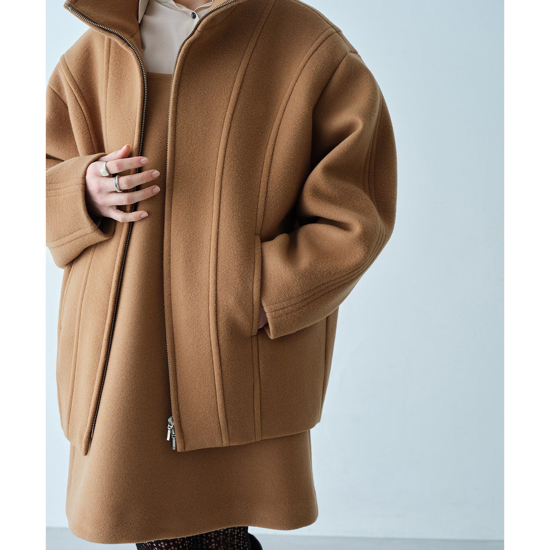 CODE A「wool volume short coat」|その他|