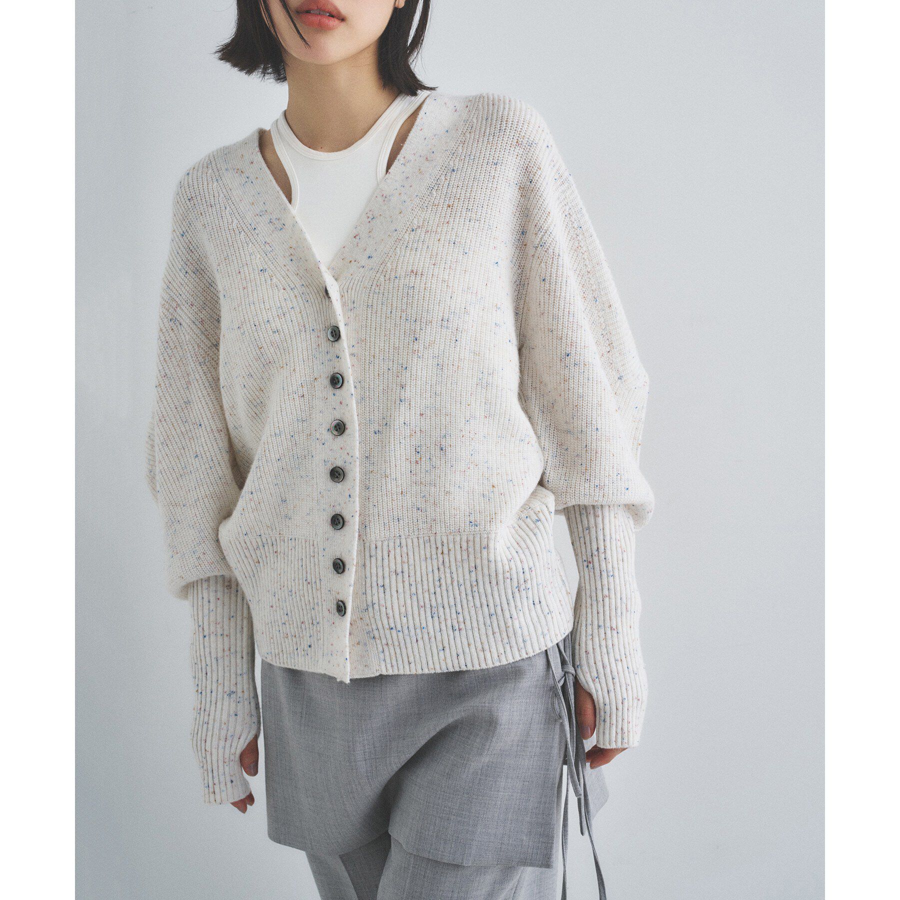CODE A「puff cardigan」|カーディガン|オフホワイト(003
