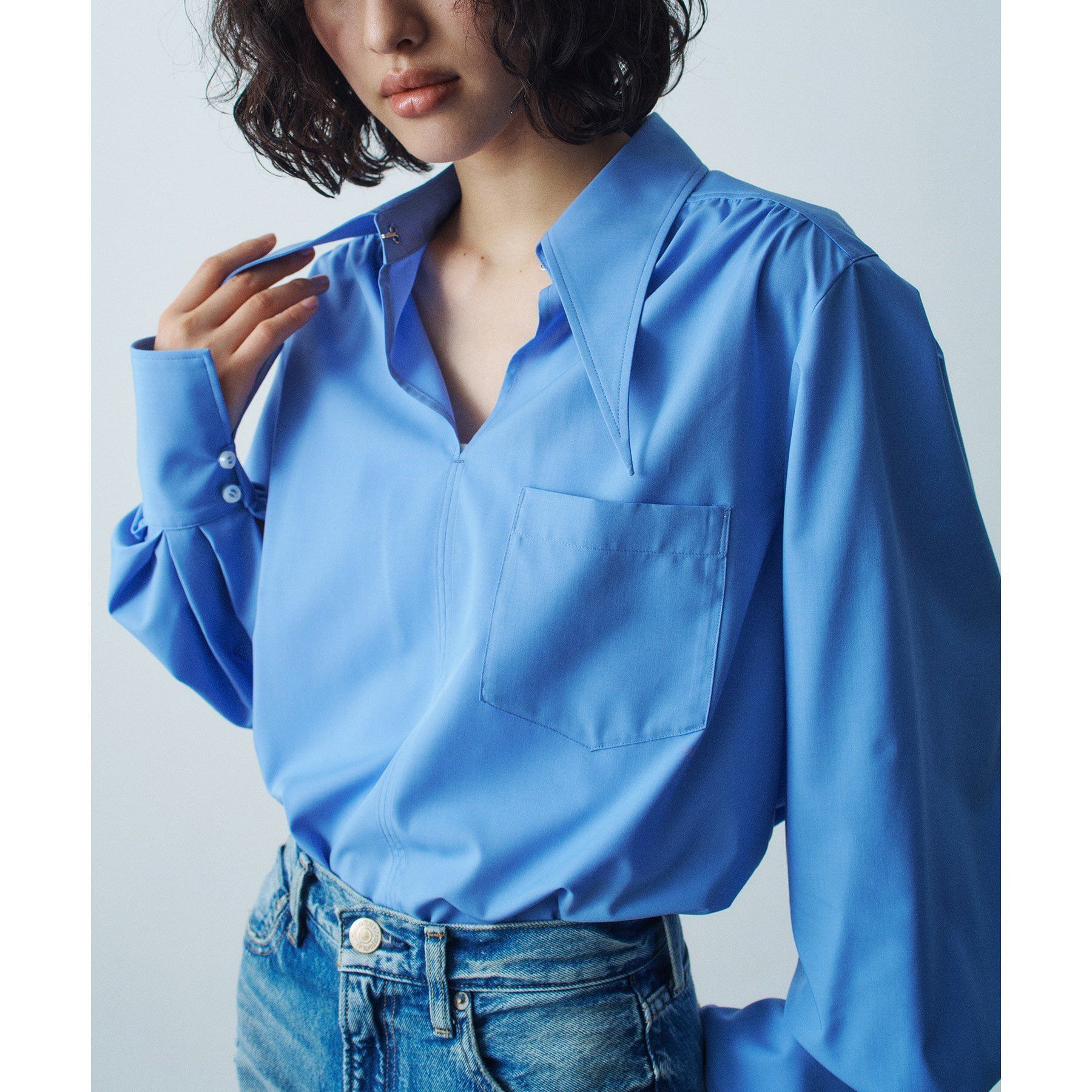 CODE A「【Re】point neck shirt」|シャツ・ブラウス|