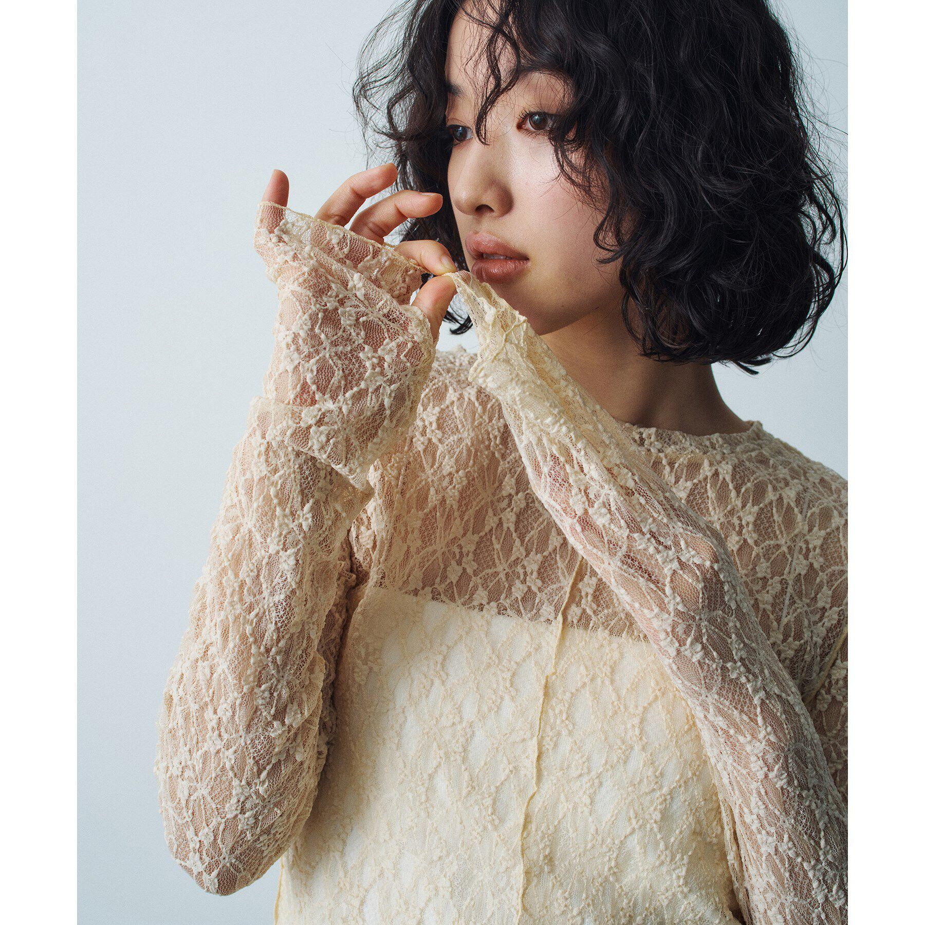 CODE A「【Re】stretch lace tops」|Tシャツ・カットソー|