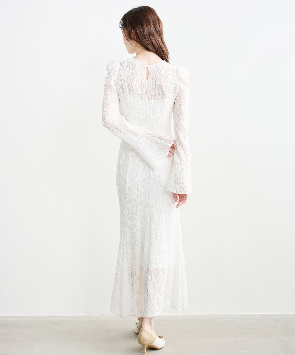 COCO DEAL「ストレッチレースギャザーワンピース」|ワンピース|