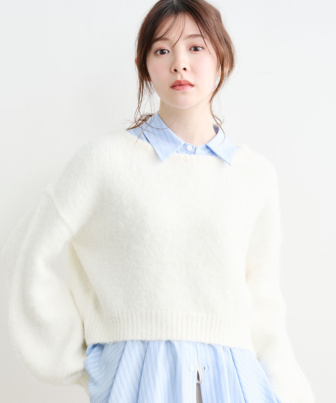 COCO DEAL「スパンコールパフスリーブニット」|ニット・セーター|