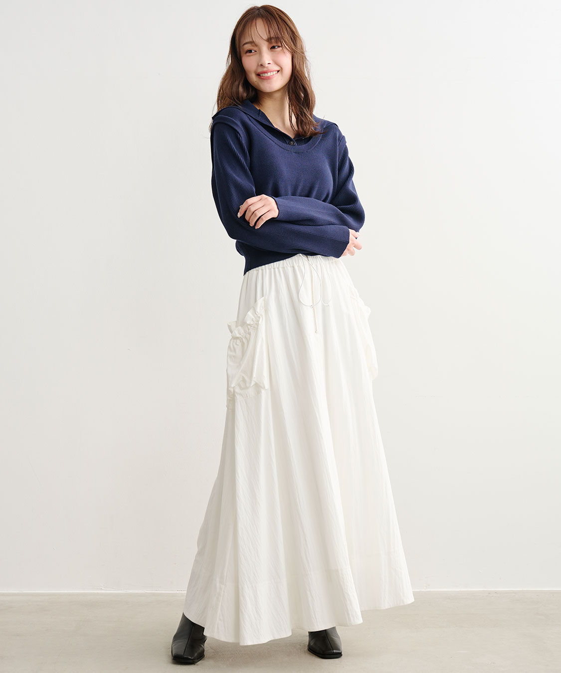 COCO DEAL「レーヨンナイロンジップスカート」|スカート|