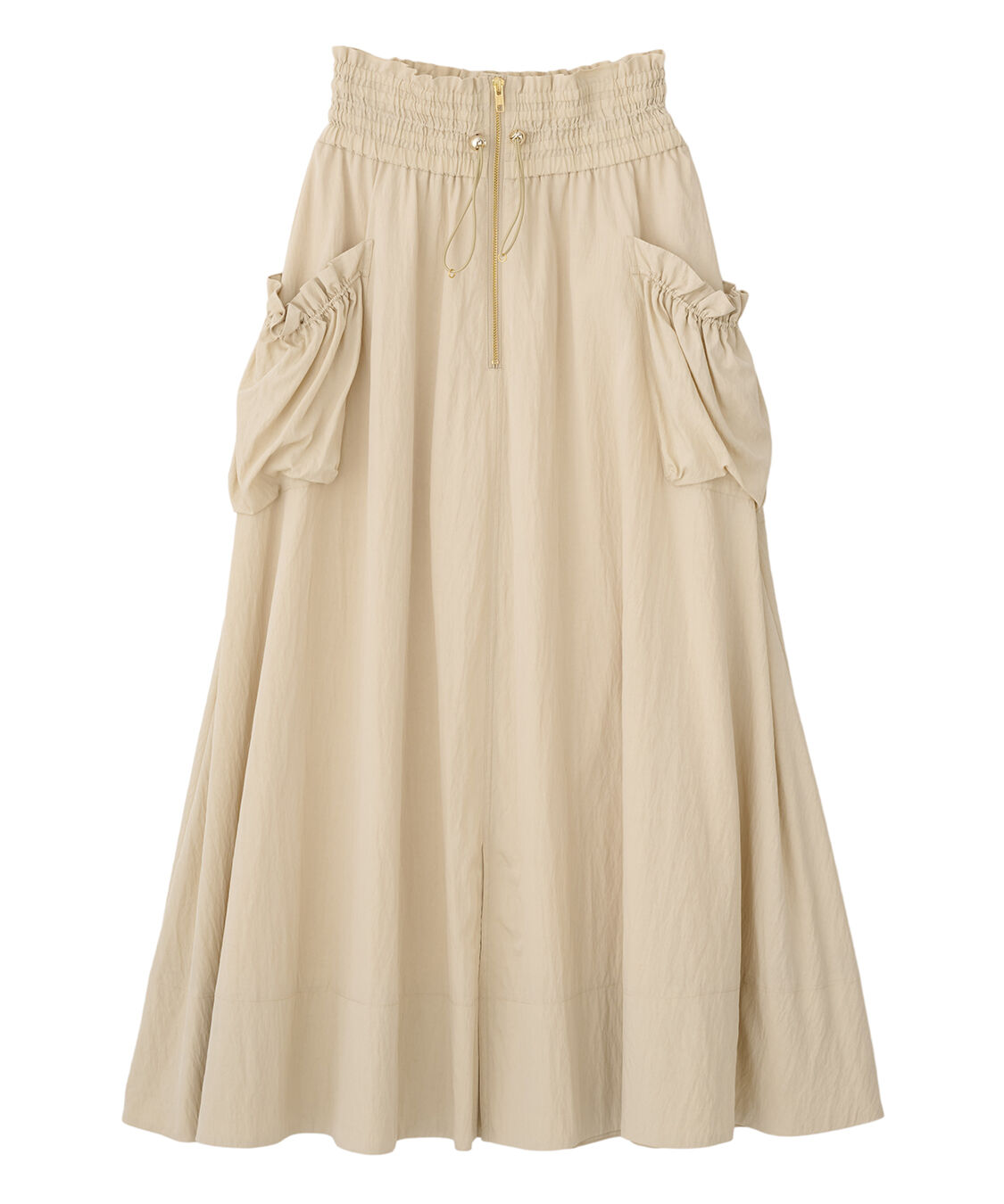 COCO DEAL「レーヨンナイロンジップスカート」|スカート|ベージュ