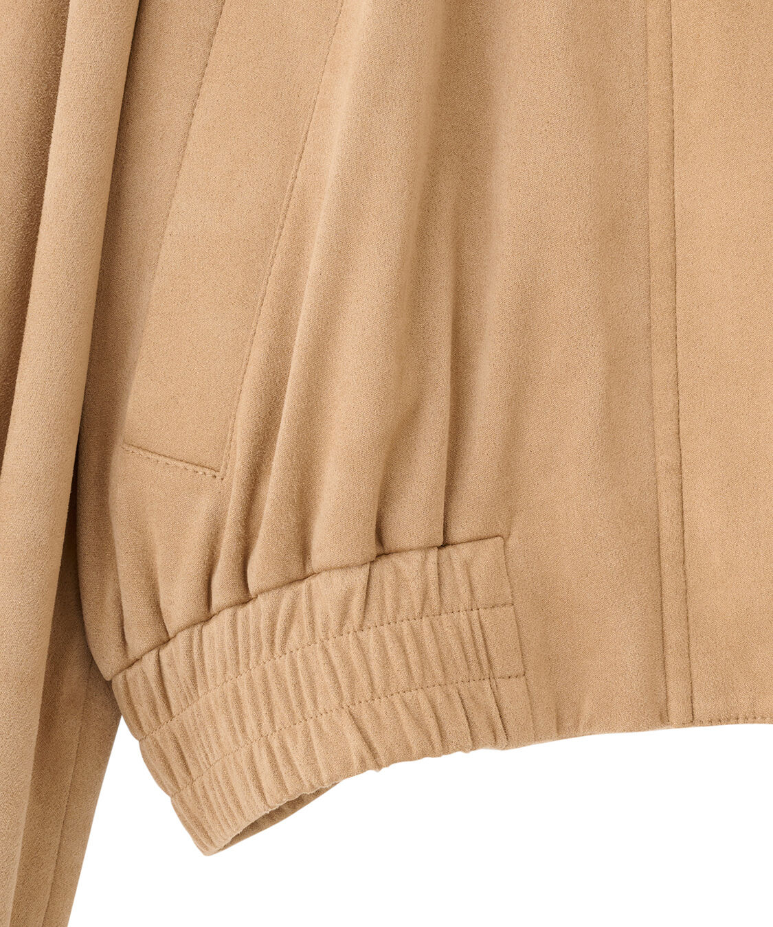 COCO DEAL「ギャザーボリュームスウェードブルゾン」|ブルゾン・スタジャン|