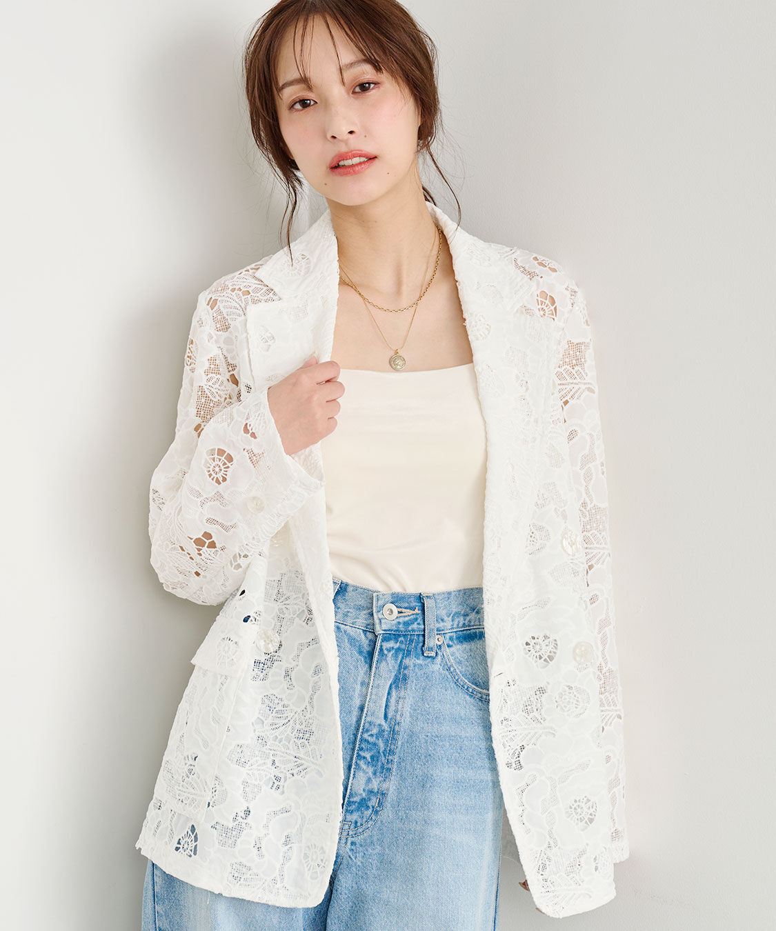 COCO DEAL「レーステーラードジャケット」|テーラードジャケット|