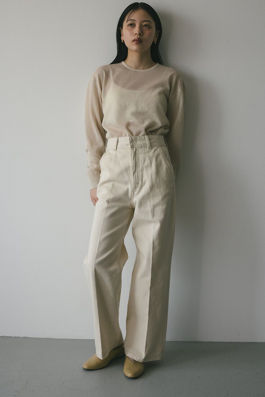 STYLEMIXER「センタープレスワイドデニム」|デニム|