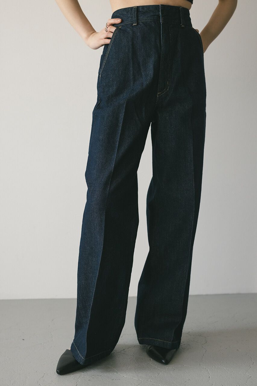 STYLEMIXER「センタープレスワイドデニム」|デニム|