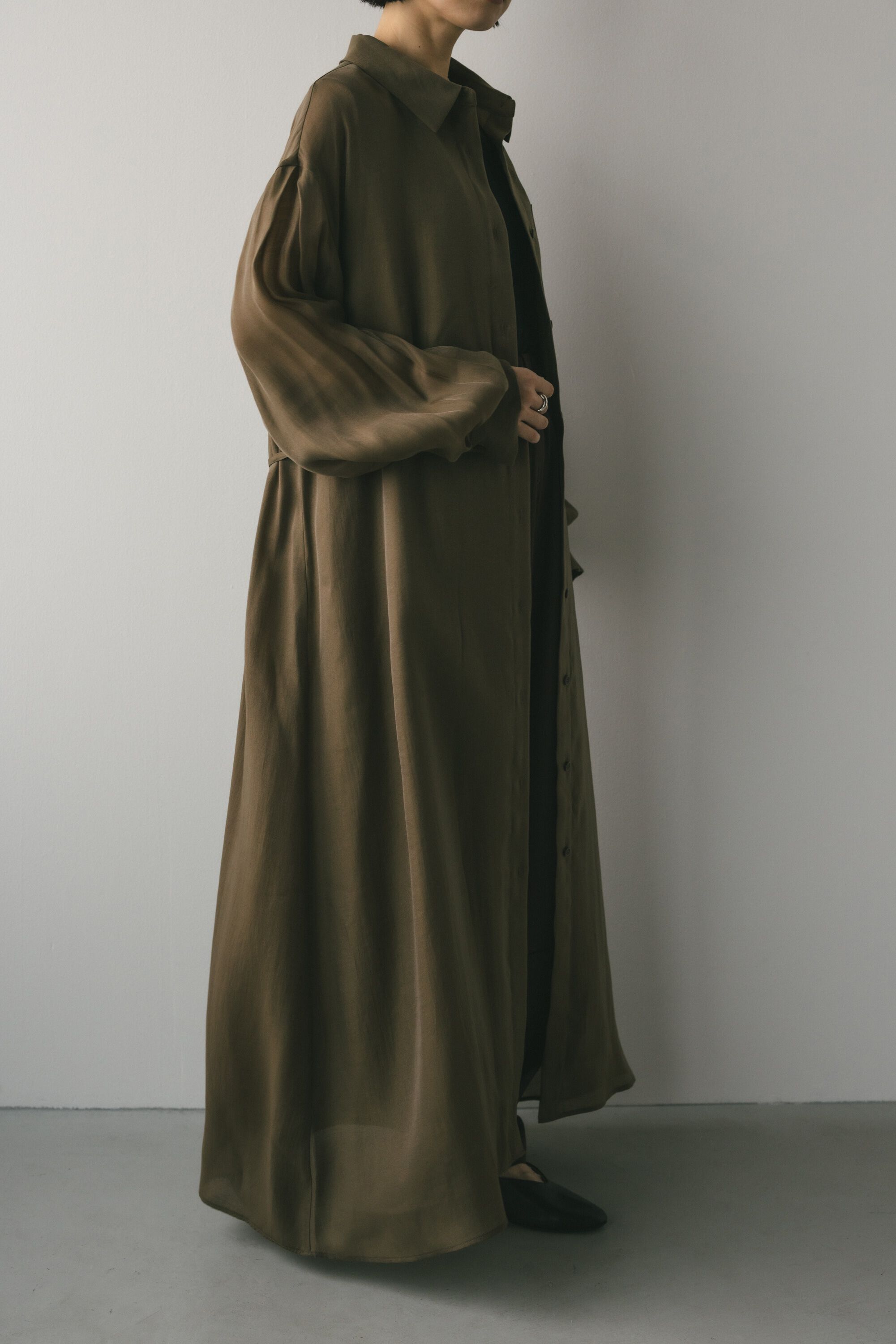 STYLEMIXER「シアーレイヤーシャツワンピース」|ワンピース|