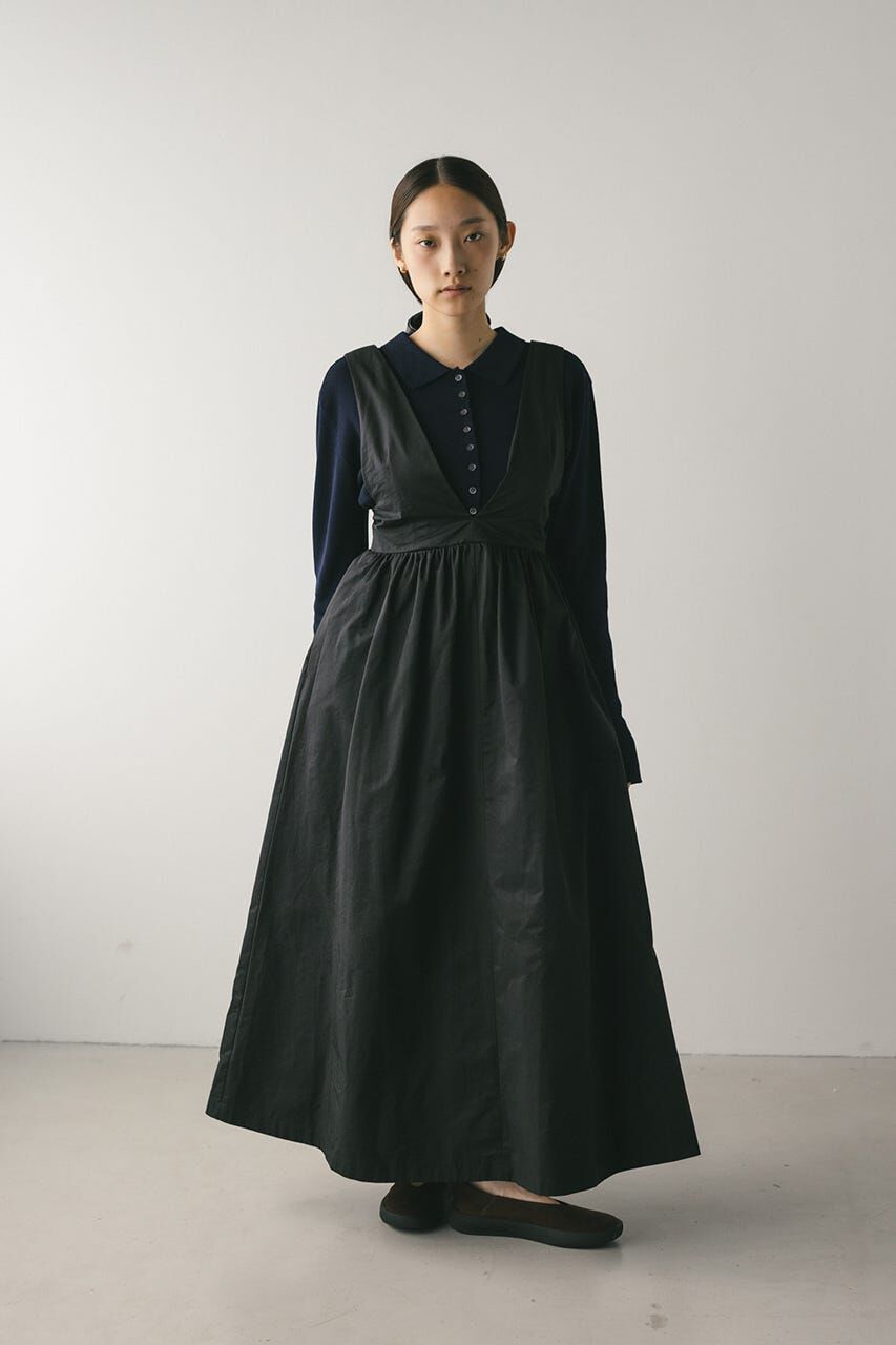 STYLEMIXER「ディープVジャンパースカート」|ワンピース|BLK