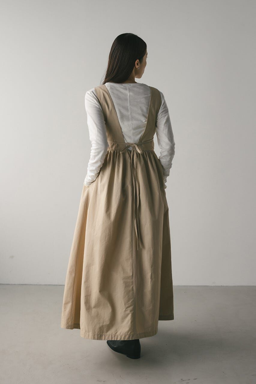 STYLEMIXER「ディープVジャンパースカート」|ワンピース|BEG