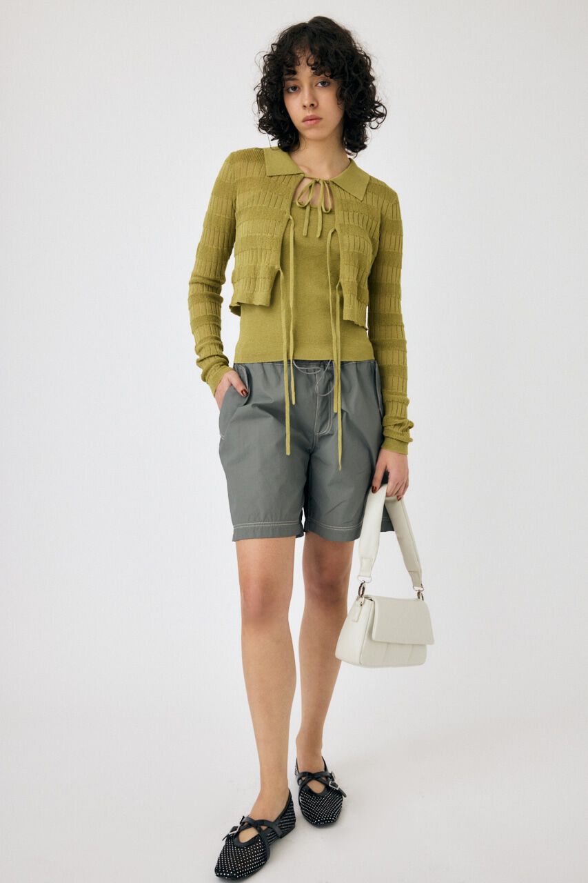 MOUSSY「KNIT キャミ & RIBBON シャツセット」|シャツ・ブラウス|