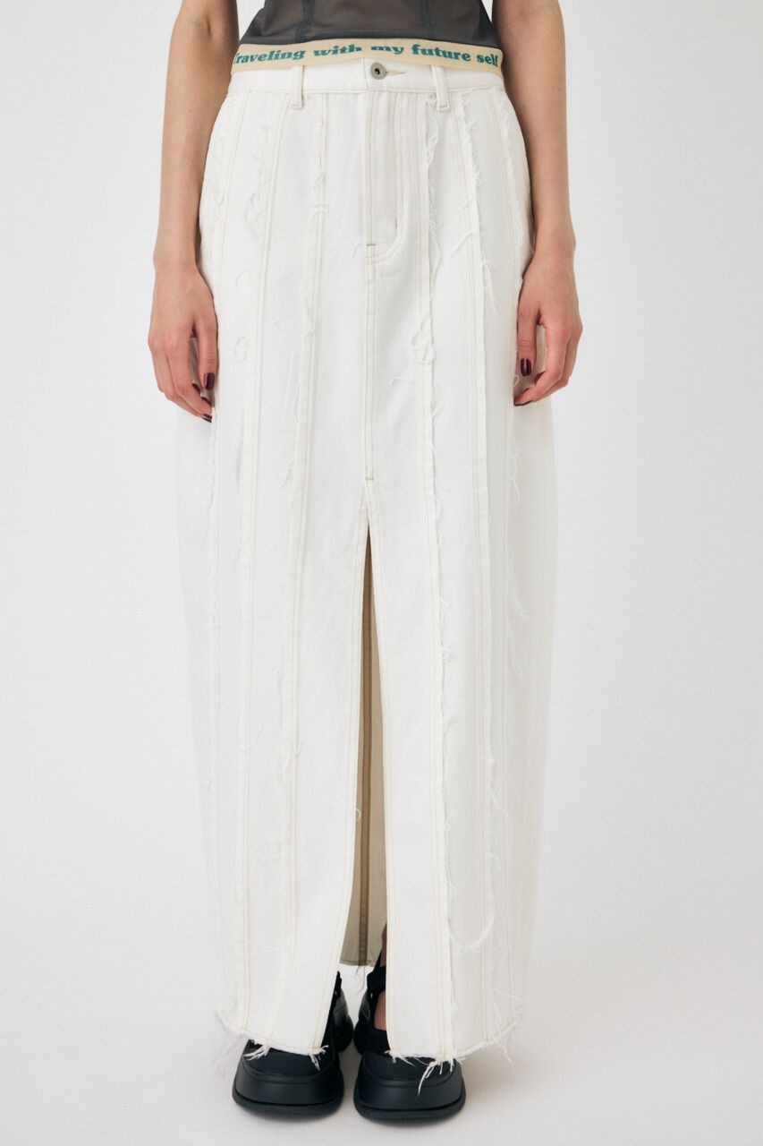 MOUSSY「FRONT SLIT FRINGE スカート」|スカート|