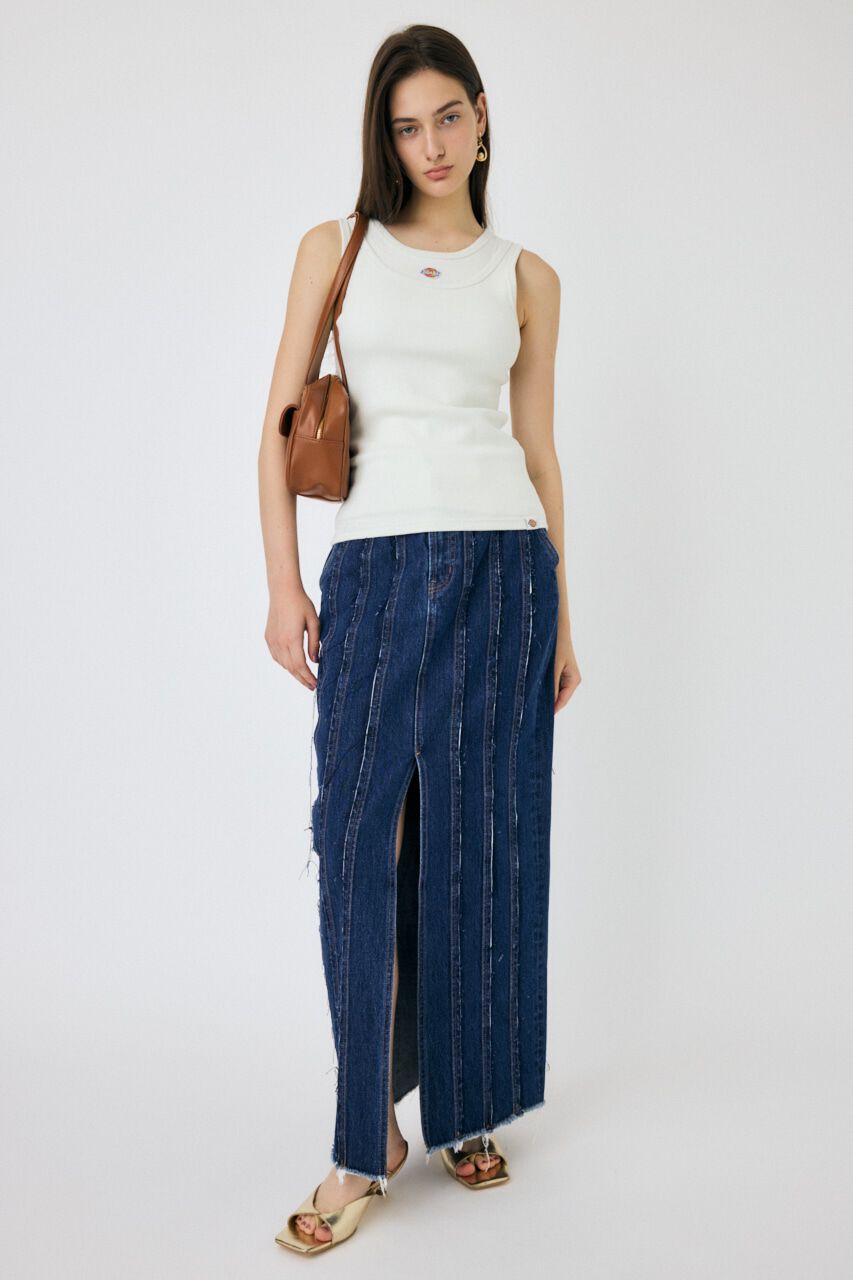 MOUSSY「FRONT SLIT FRINGE スカート」|スカート|