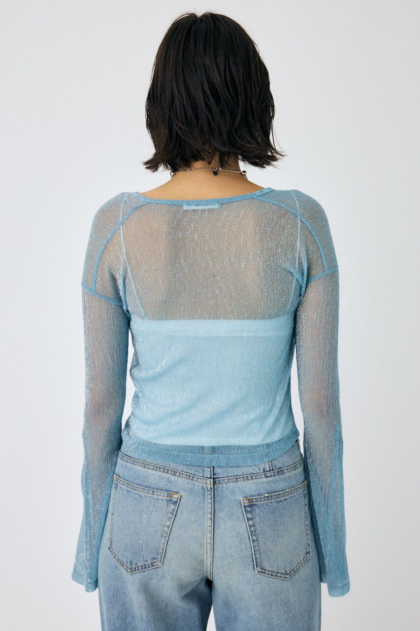 MOUSSY「GLITTER PLEATS カーディガン」|Tシャツ・カットソー|