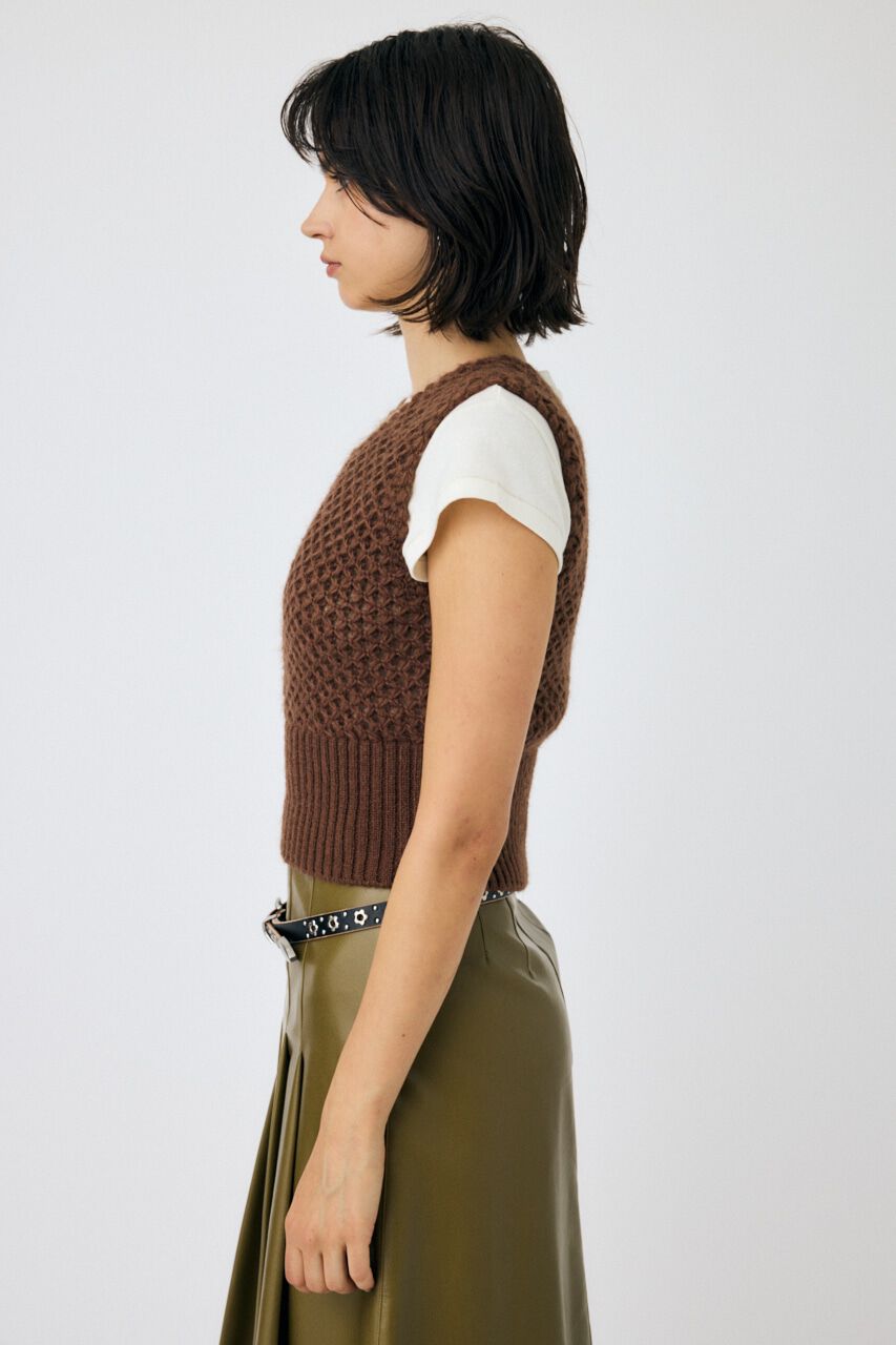 MOUSSY「MESH ニットベスト」|ニット・セーター|