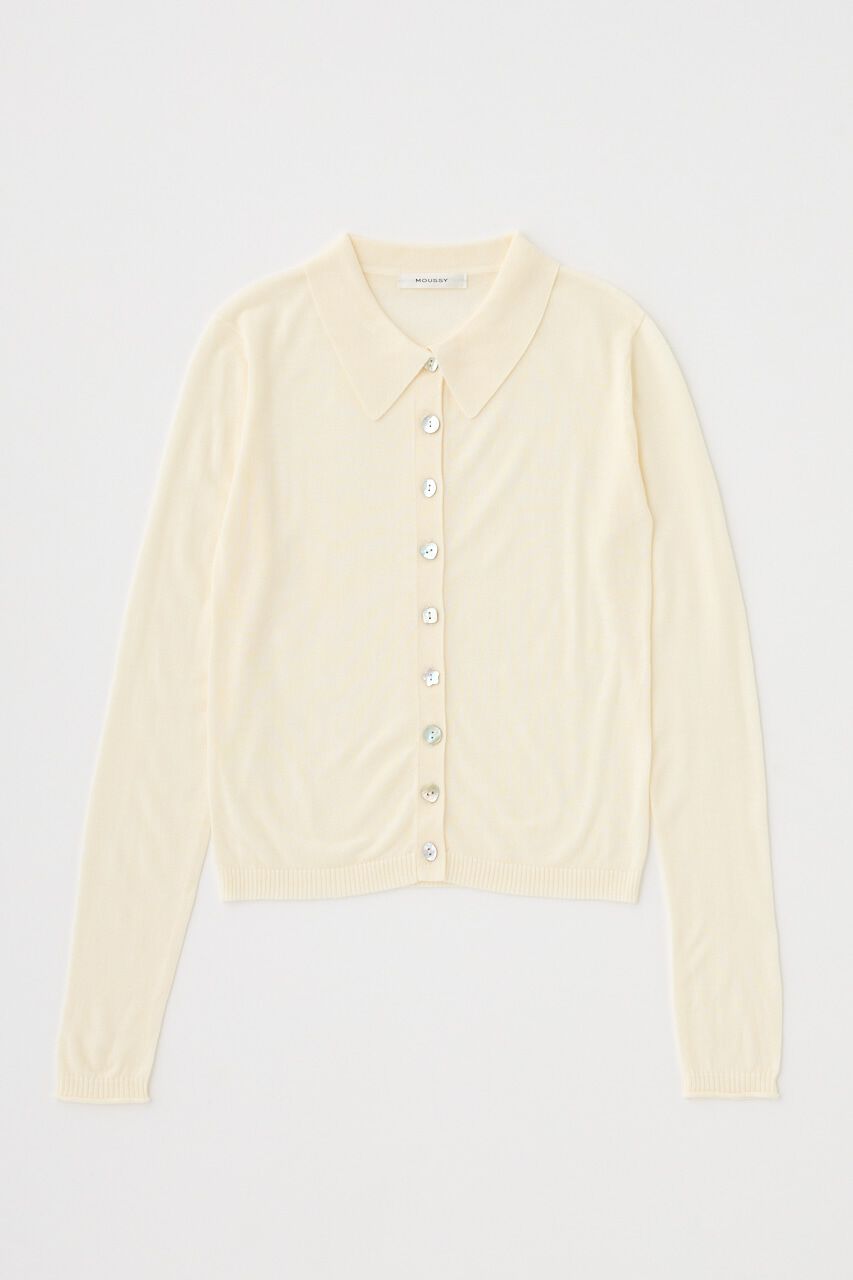 MOUSSY「RANDOM BUTTON カーディガン」|ニット・セーター|ECRU