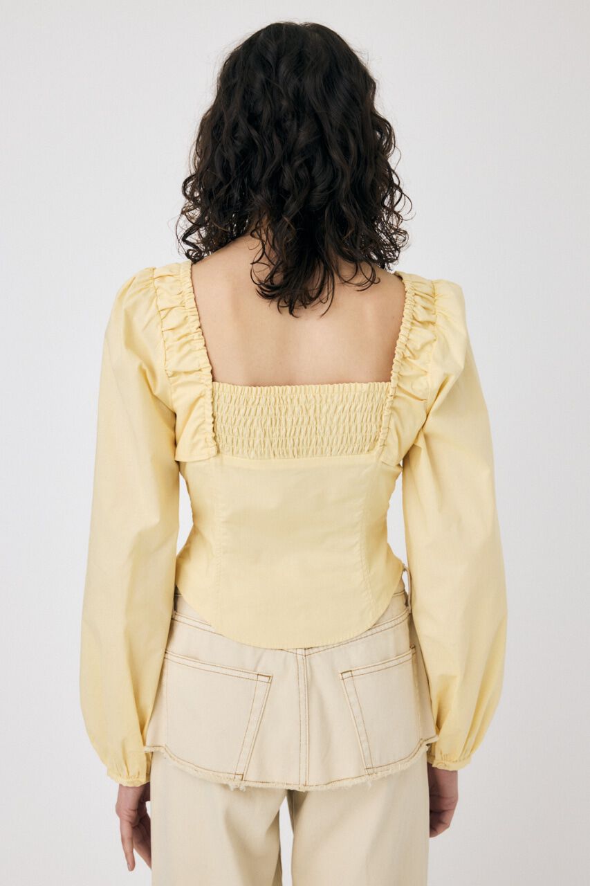 MOUSSY「PUFF SLEEVE CORSET FIT ブラウス」|シャツ・ブラウス|