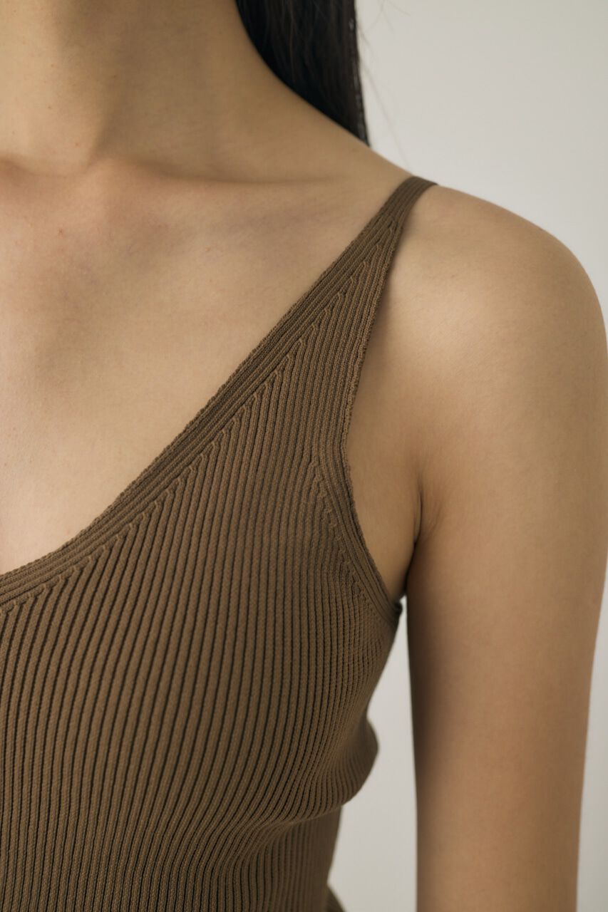 MOUSSY「カップ付きニットキャミソール　リサイクルポリエステル使用」|キャミソール|