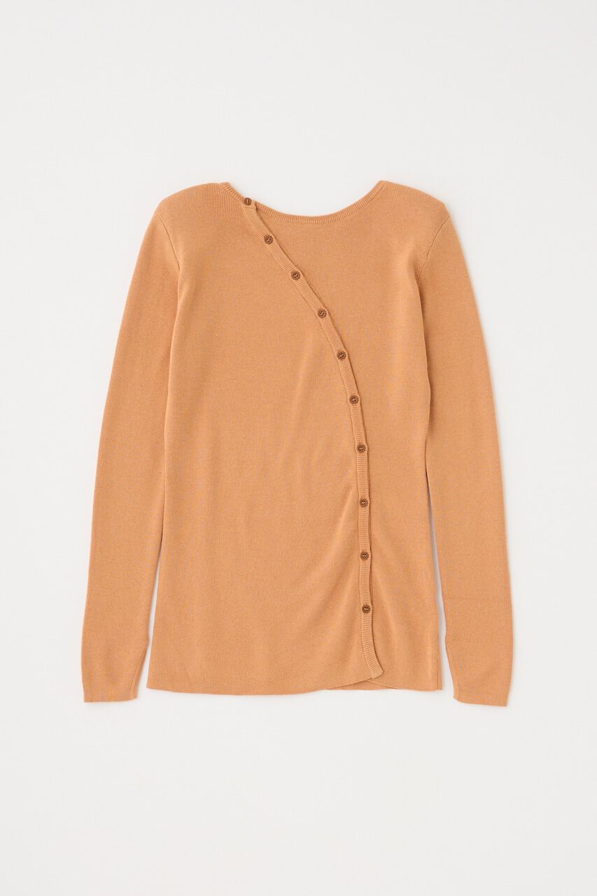 MOUSSY「斜めボタンニットトップス　」|ニット・セーター|