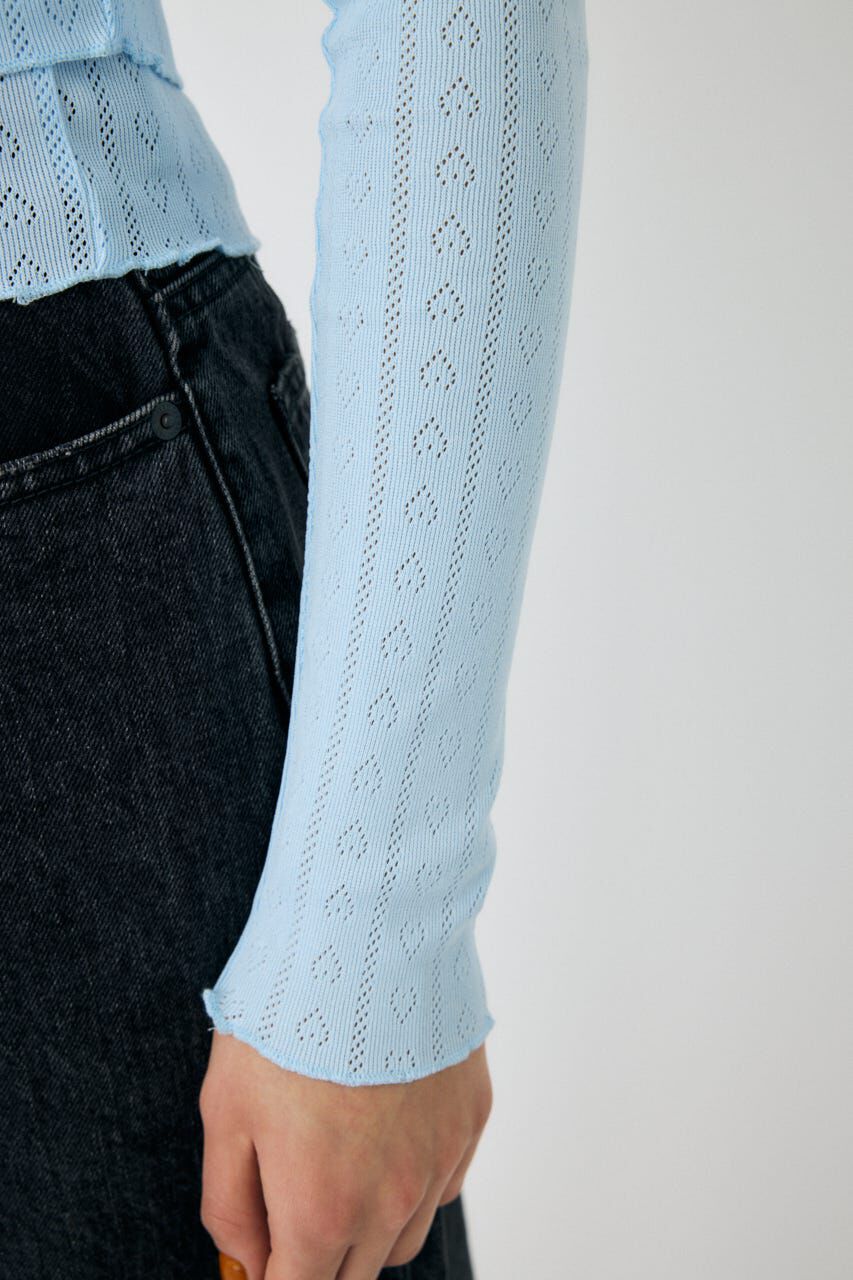 MOUSSY「EYELET U-NECK カーデ & キャミ」|Tシャツ・カットソー|