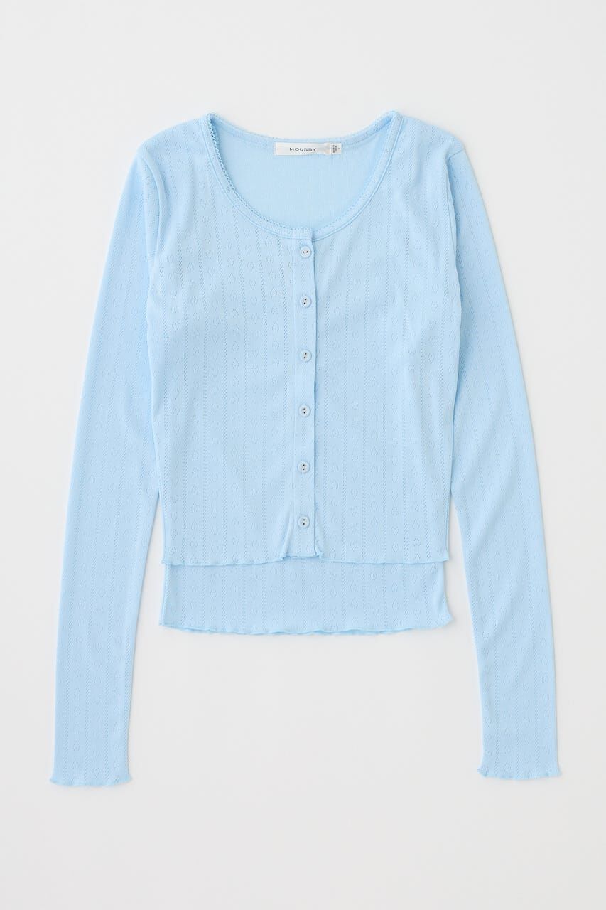 MOUSSY「EYELET U-NECK カーデ & キャミ」|Tシャツ・カットソー|
