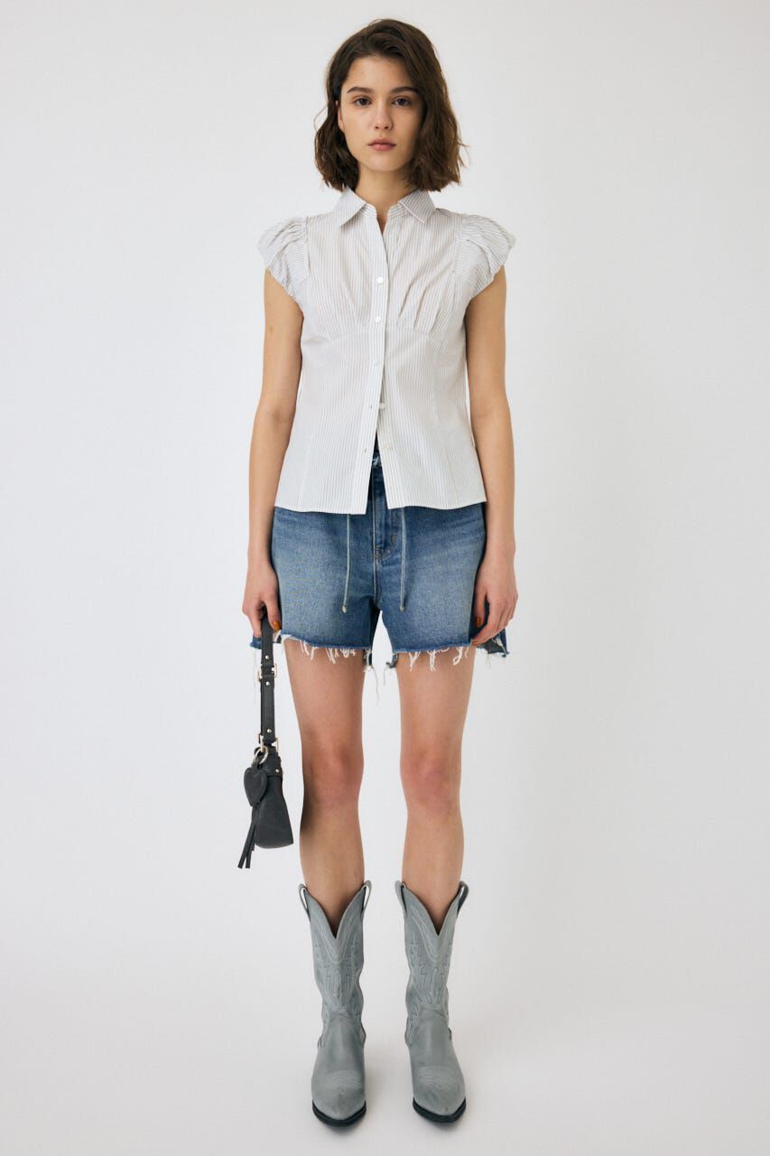 MOUSSY「WIDE DENIM ショーツ」|デニム|