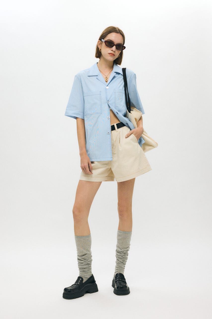 MOUSSY「DENIM タック ショーツ」|デニム|