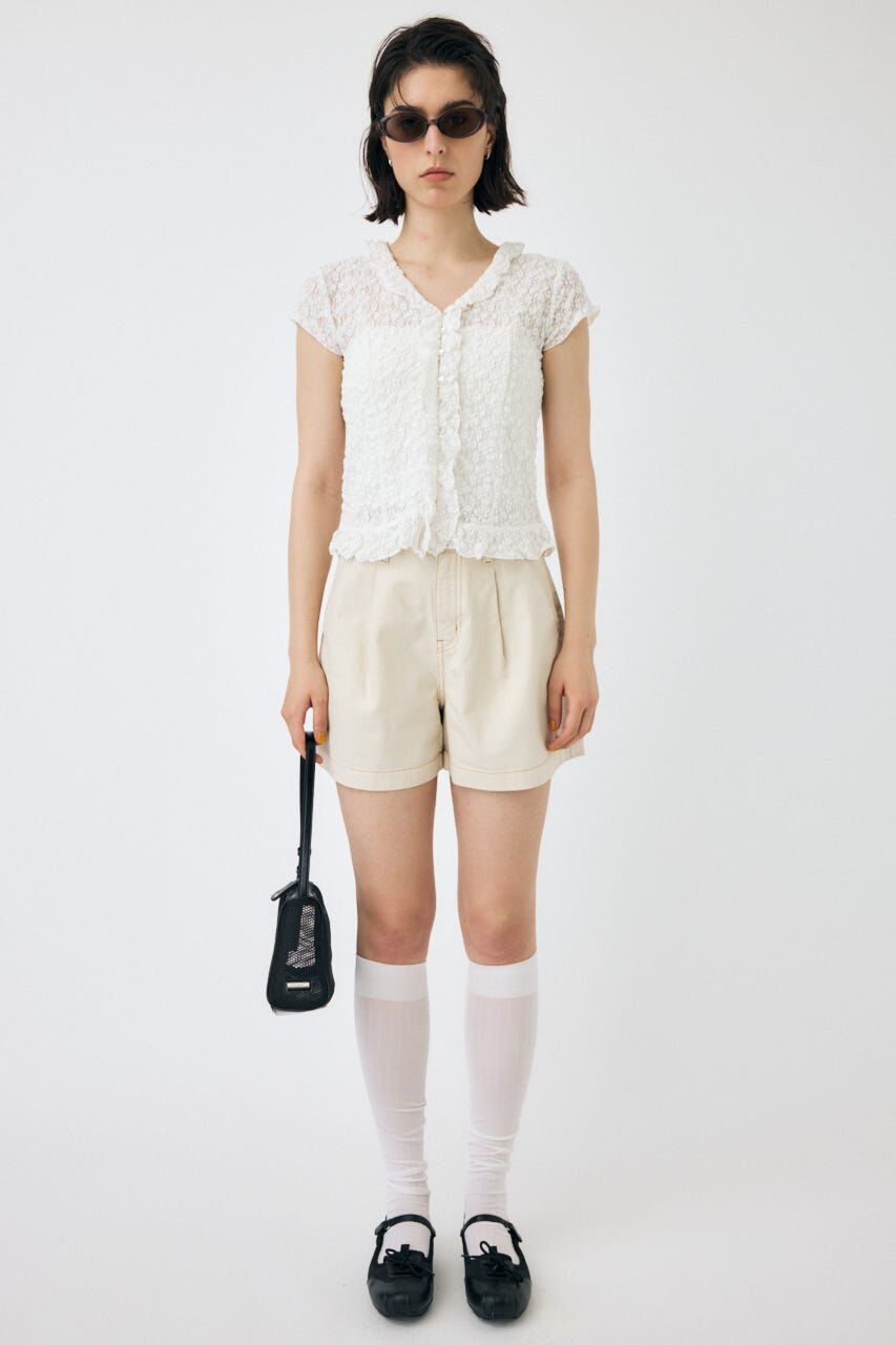 MOUSSY「DENIM タック ショーツ」|デニム|