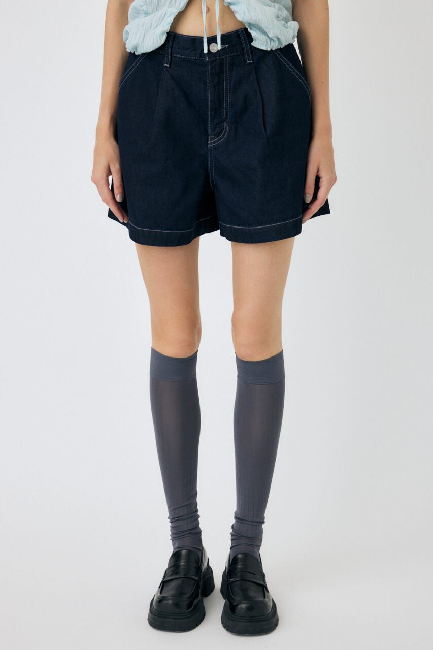 MOUSSY「DENIM タック ショーツ」|デニム|