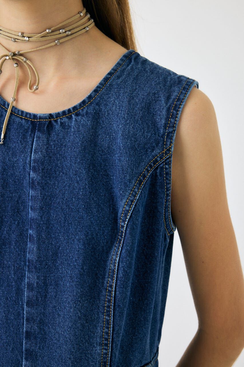 MOUSSY「BACK SLIT DENIM  オールインワン」|その他|