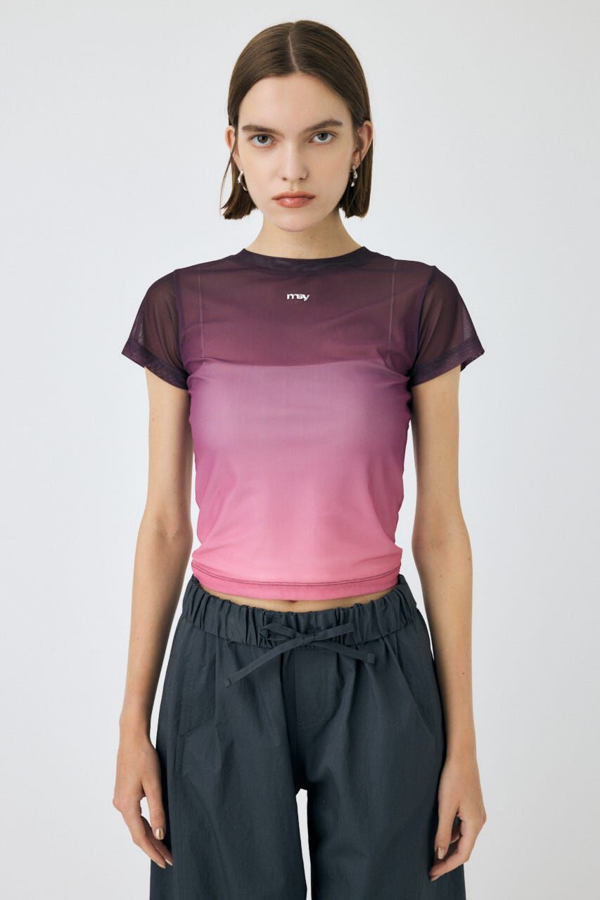 MOUSSY「GRADATION シアー TEE」|Tシャツ・カットソー|