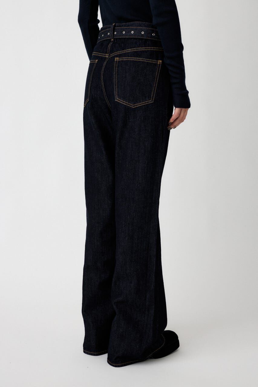 MOUSSY「LOW SLUNG ブーツカットパンツ」|デニム|