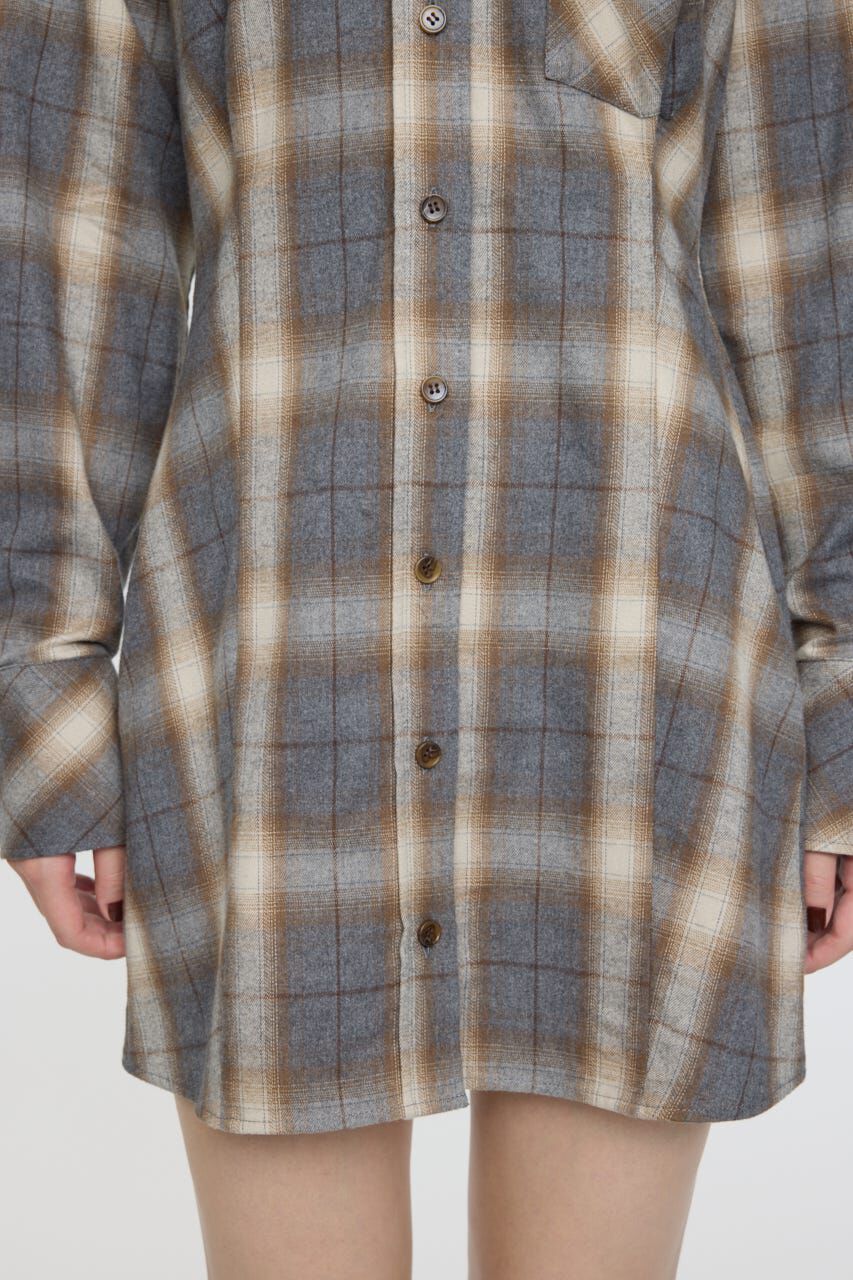 MOUSSY「CHECK SHIRT ドレス」|ワンピース|
