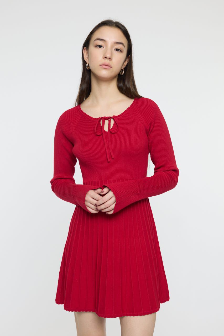 MOUSSY「PICO RIBBON MINI ドレス」|ワンピース|