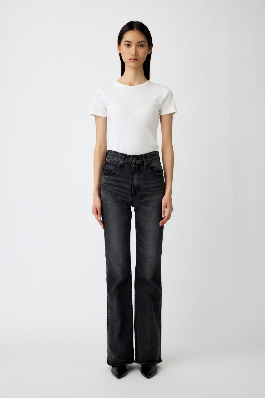 MOUSSY「MVS BLACK FLARE」|デニム|