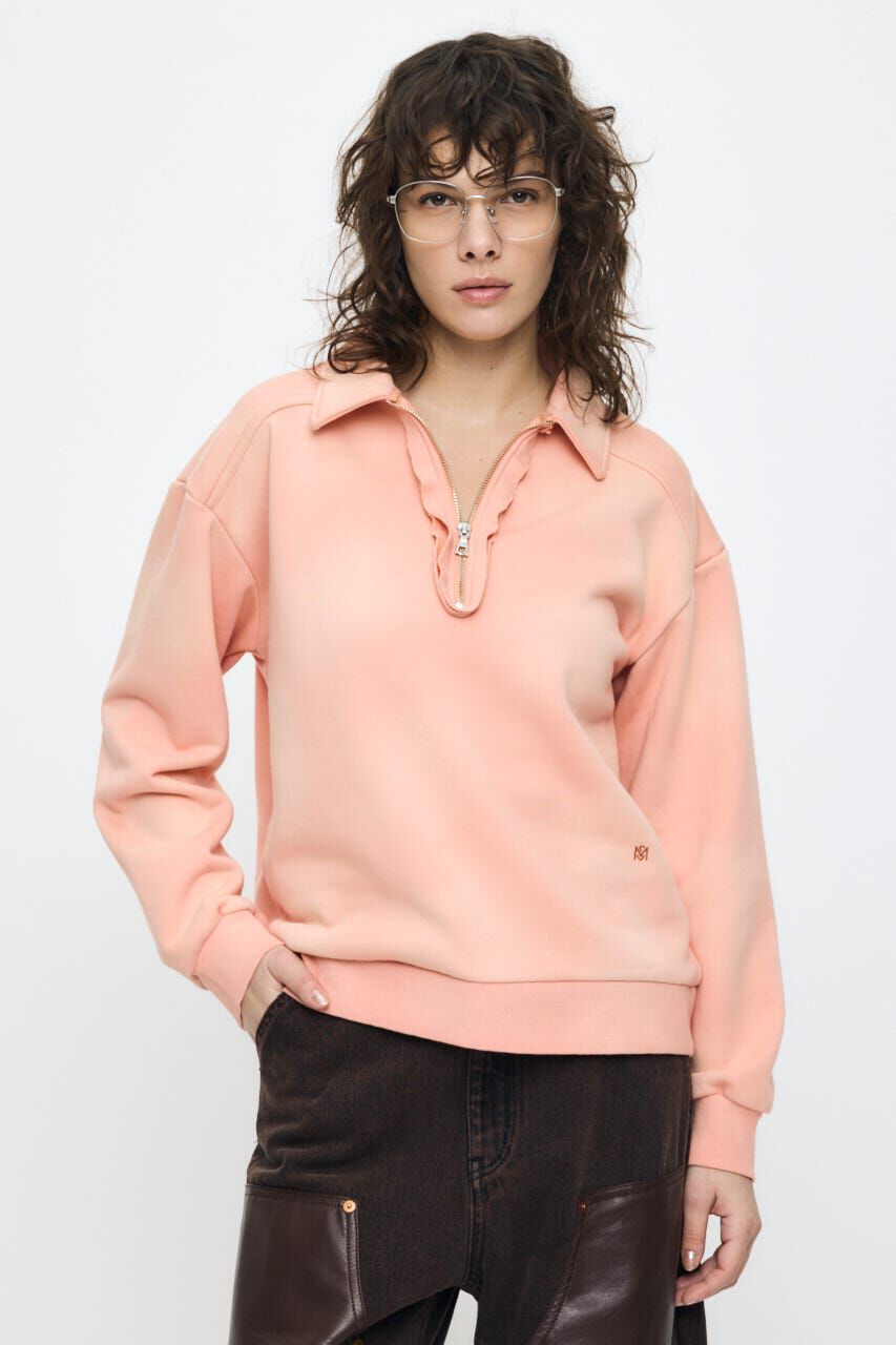 MOUSSY「HALF ZIP SWEAT POLO プルオーバー」|パーカー|L/ORG1