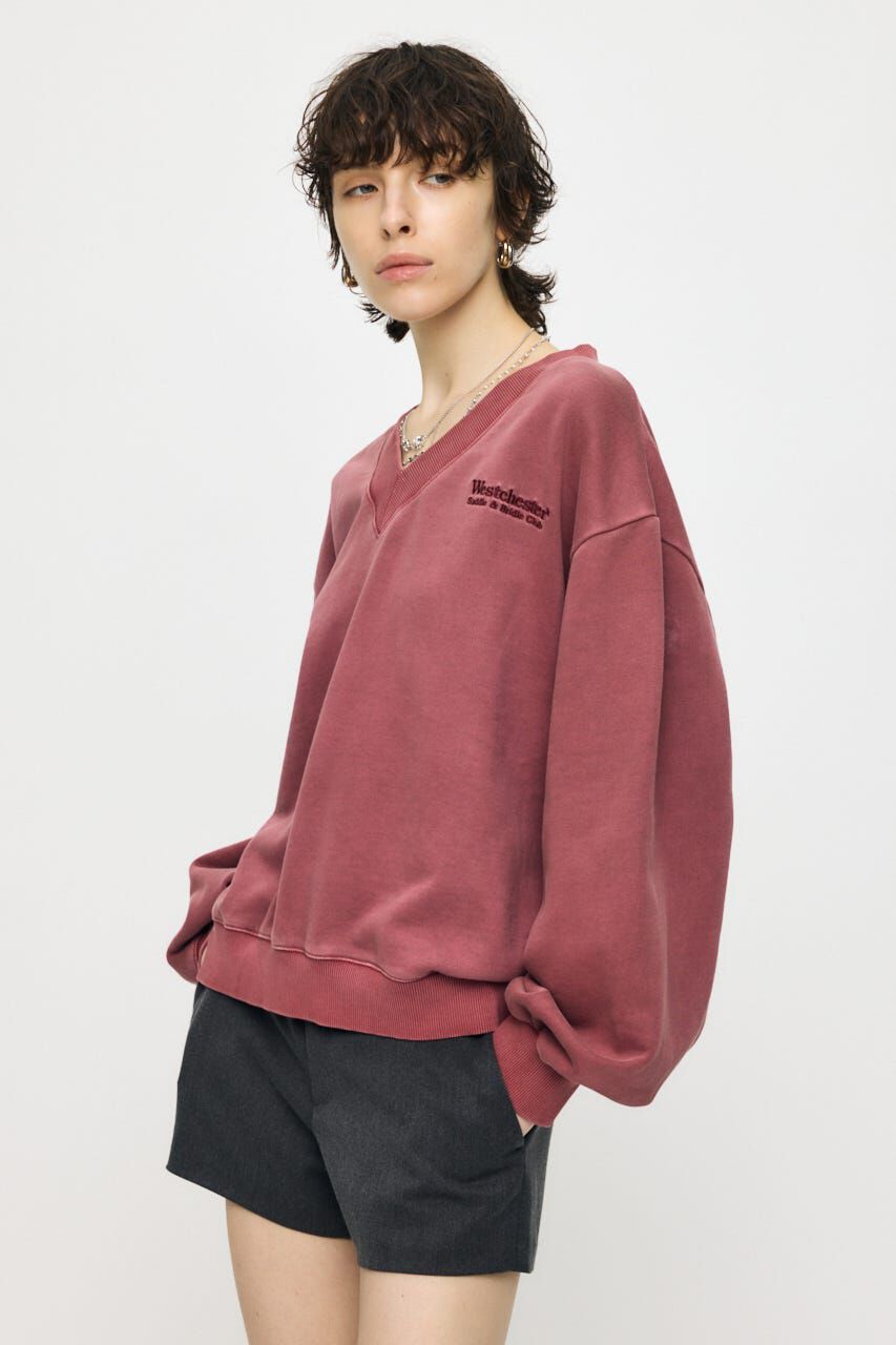 MOUSSY「FADED V NECK SWEAT シャツ」|パーカー|