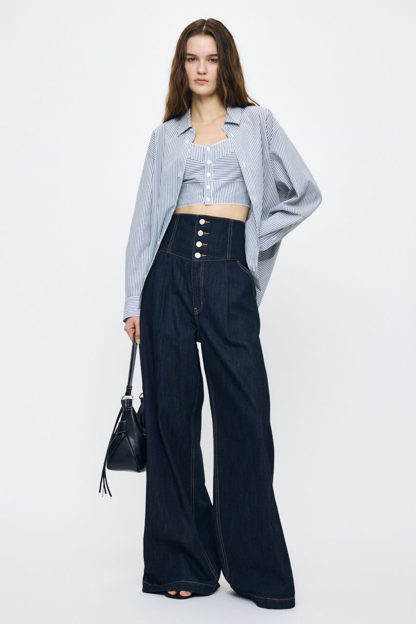 MOUSSY「CORSET DESIGN バギー」|デニム|