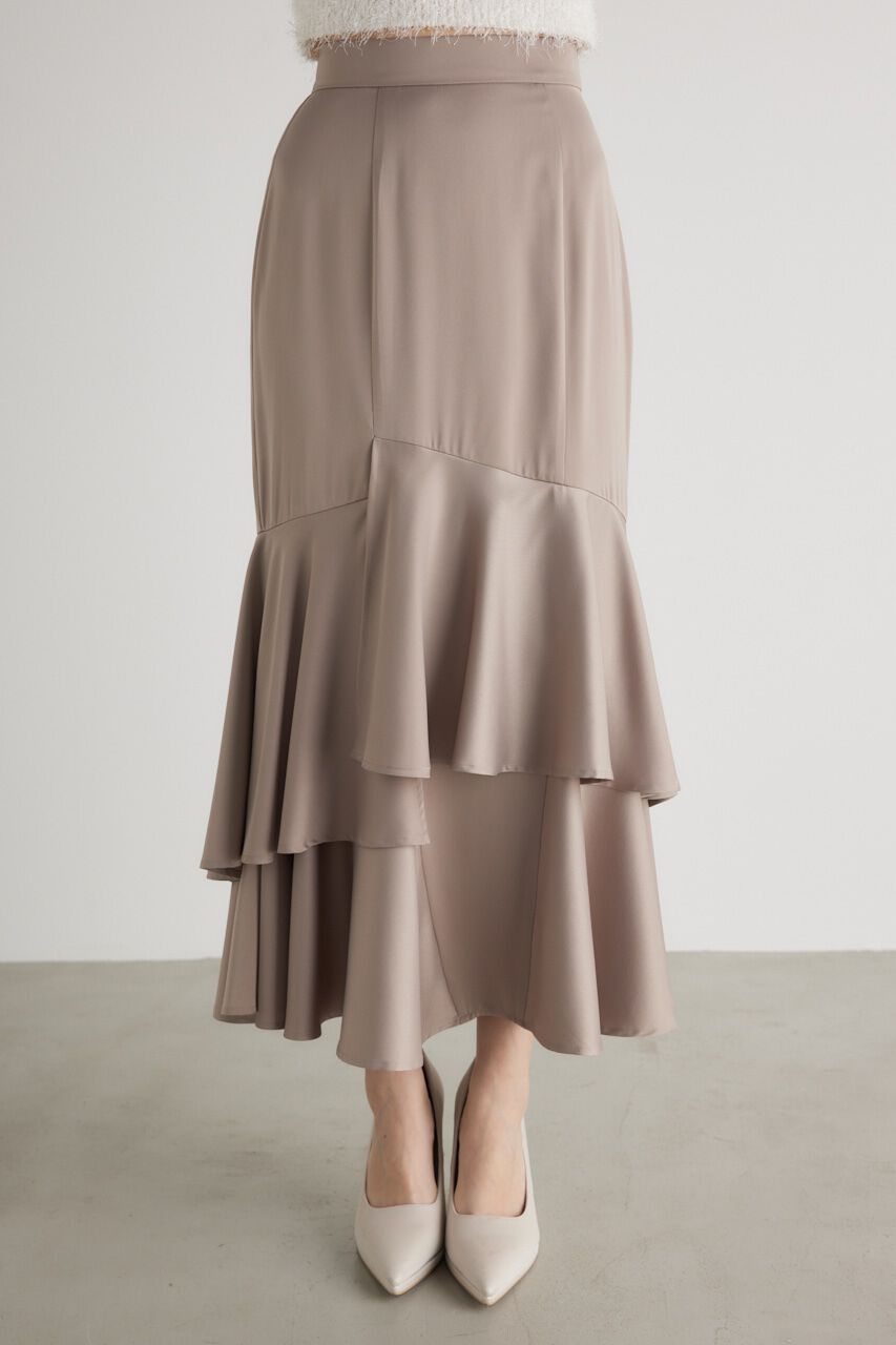 rienda「アシンメトリーレイヤードJ/WマーメイドSK」|スカート|