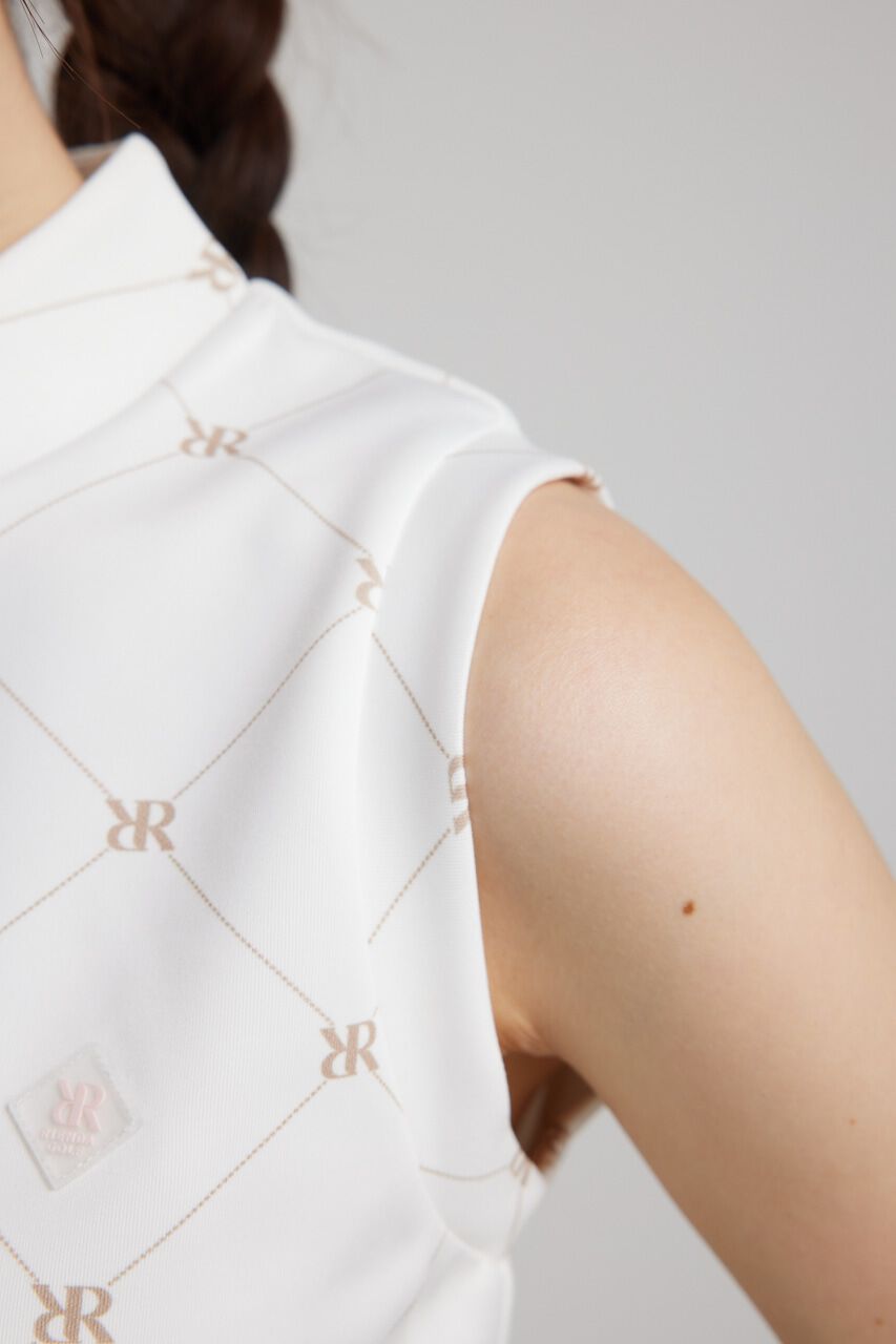 rienda「モックネックロゴノースリTOP」|タンクトップ|