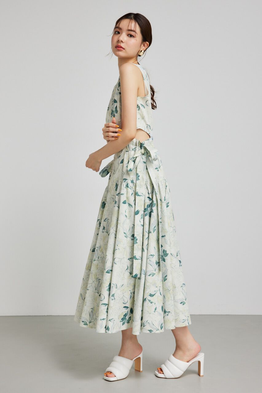 rienda「サイドリボンドロンストフレアワンピース」|ワンピース|