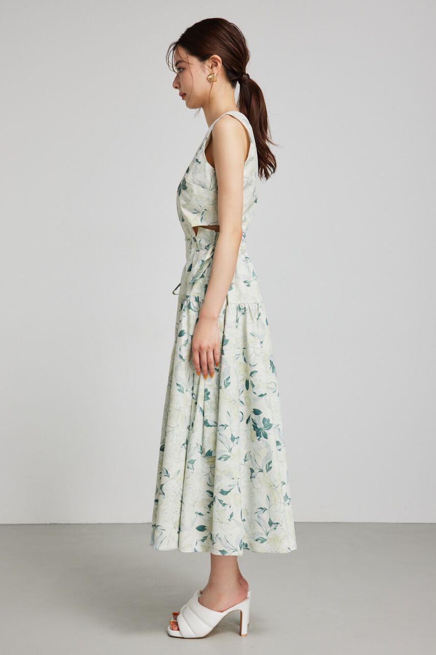 rienda「サイドリボンドロンストフレアワンピース」|ワンピース|