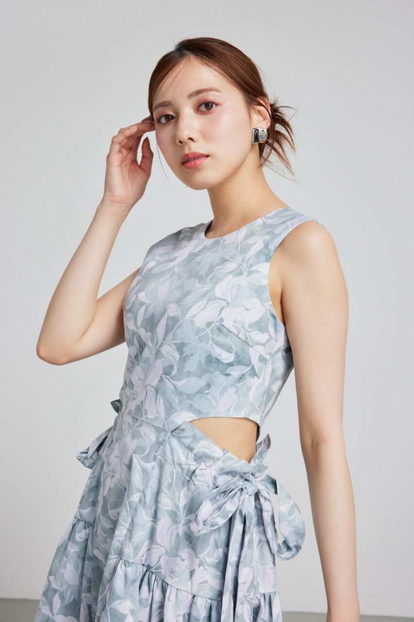 rienda「サイドリボンドロンストフレアワンピース」|ワンピース|