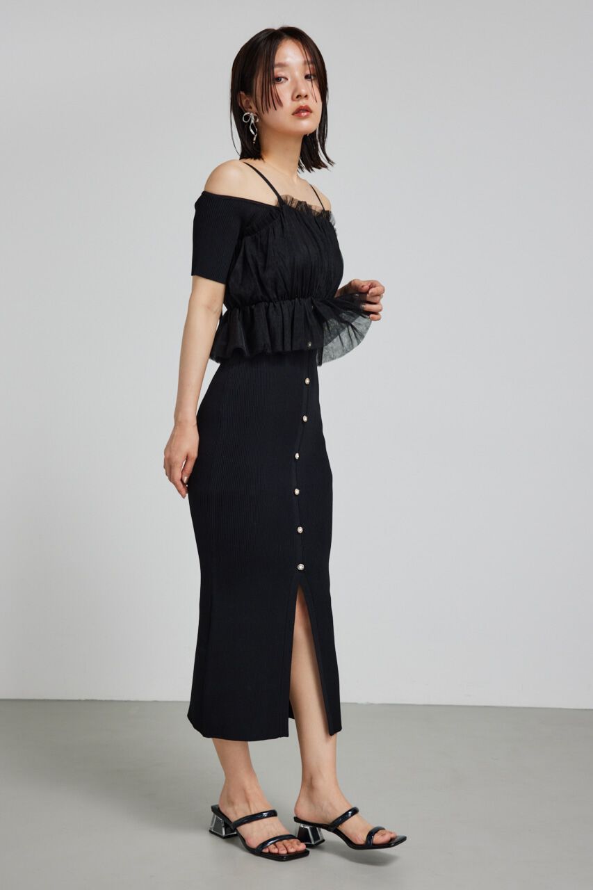 rienda「ビスチェセットタイトニットワンピース」|ワンピース|