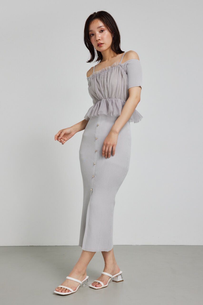 rienda「ビスチェセットタイトニットワンピース」|ワンピース|