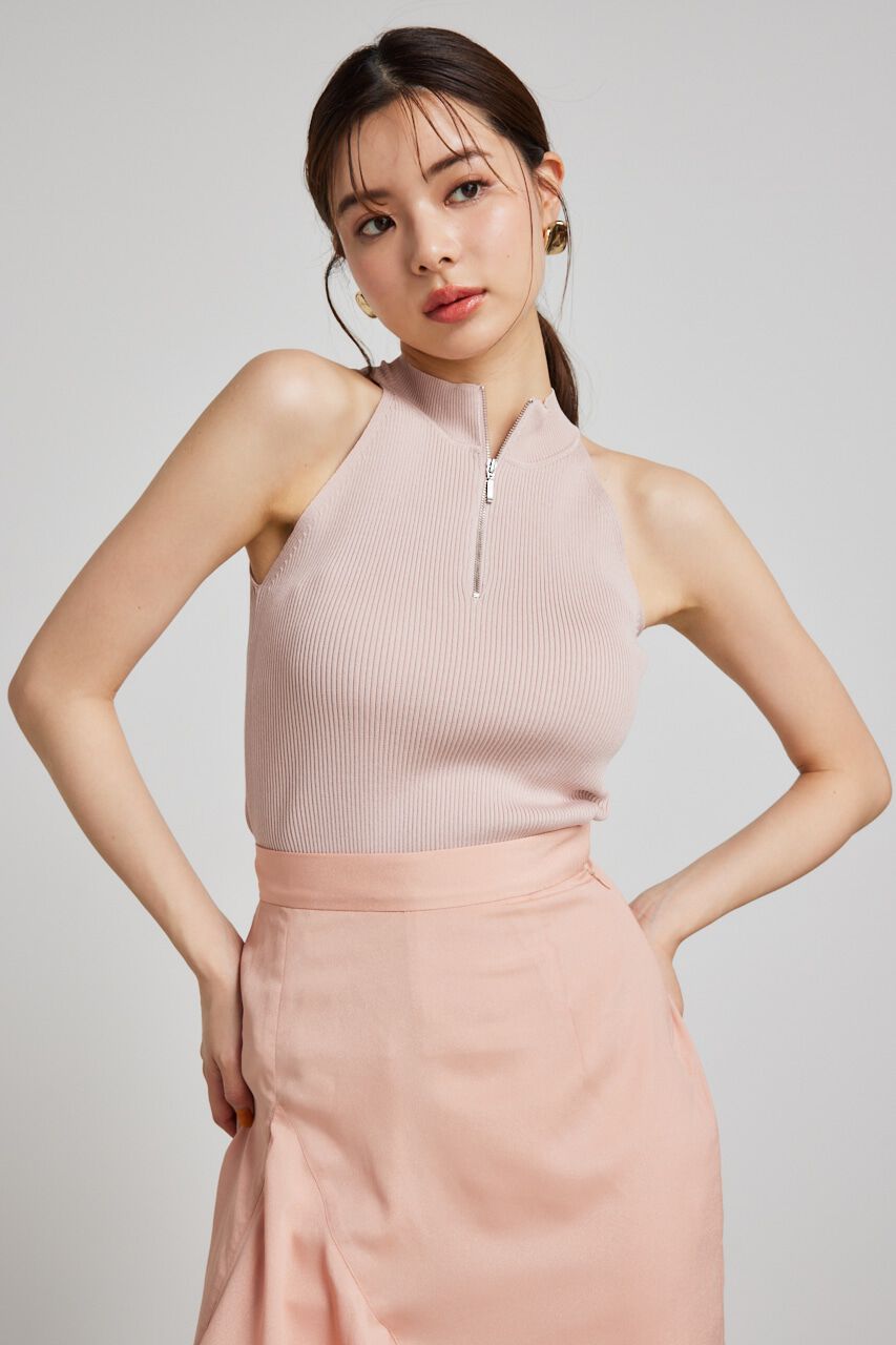 rienda「2WAYチェーンネックアメスリニットトップス」|タンクトップ|