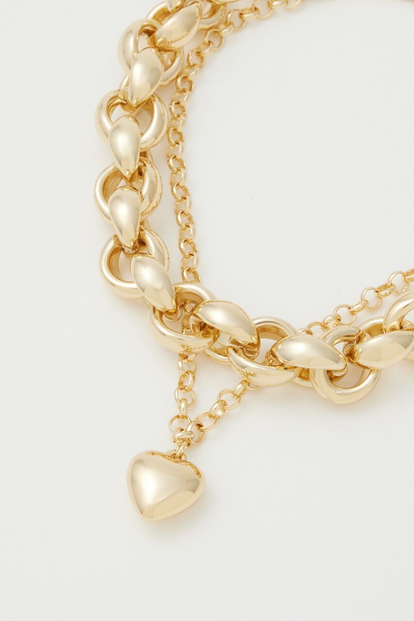 rienda「2WAYチェーンハートネックレス」|ネックレス|