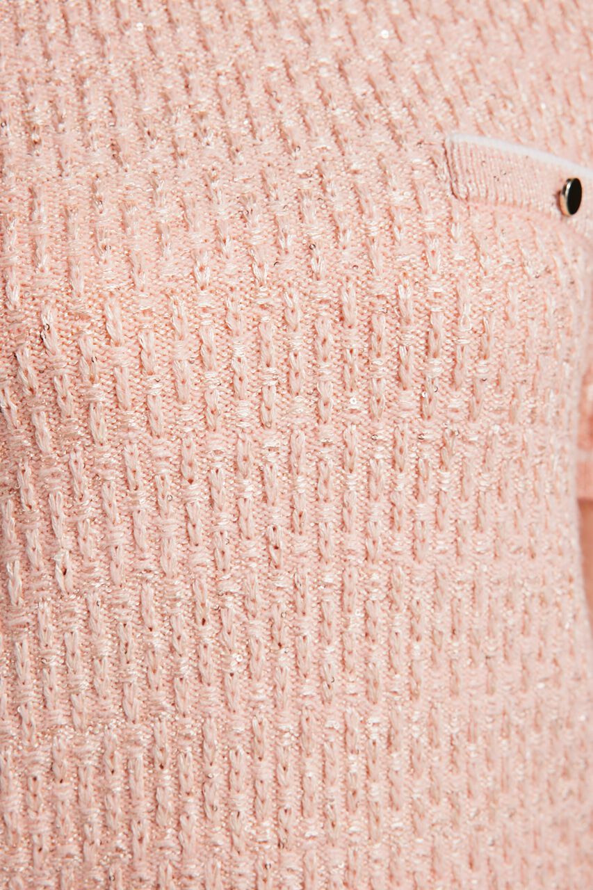 rienda「シャイニーツイードモックネックニットTOP」|ニット・セーター|