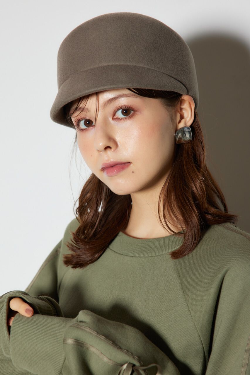 rienda「コンパクトフォルムフェルトキャスケット」|その他|L/BRN1